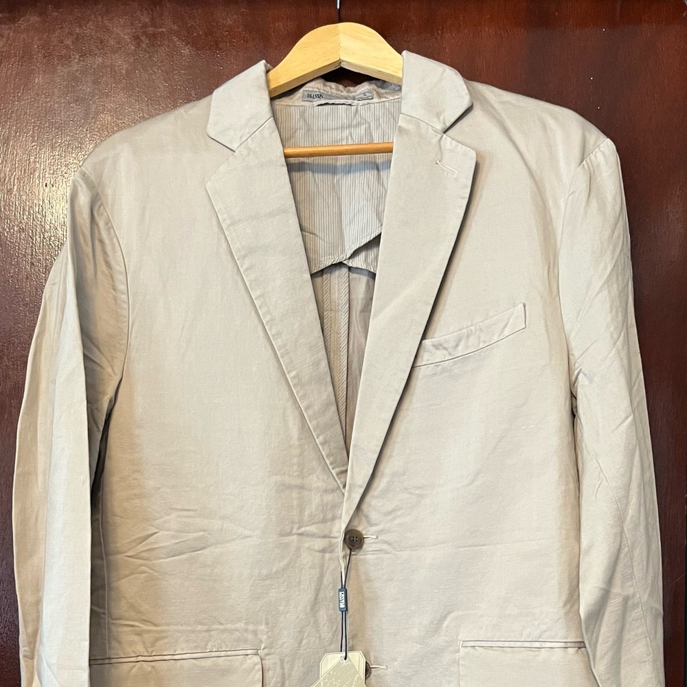 Men’s Onassis Stone Cotton Linen Blazer